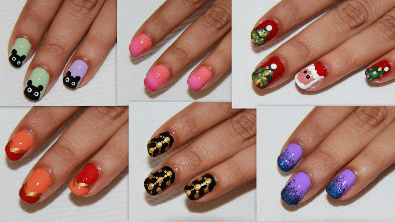 Simple Nail Art Designs
 6 Easy Nail Art For Beginners