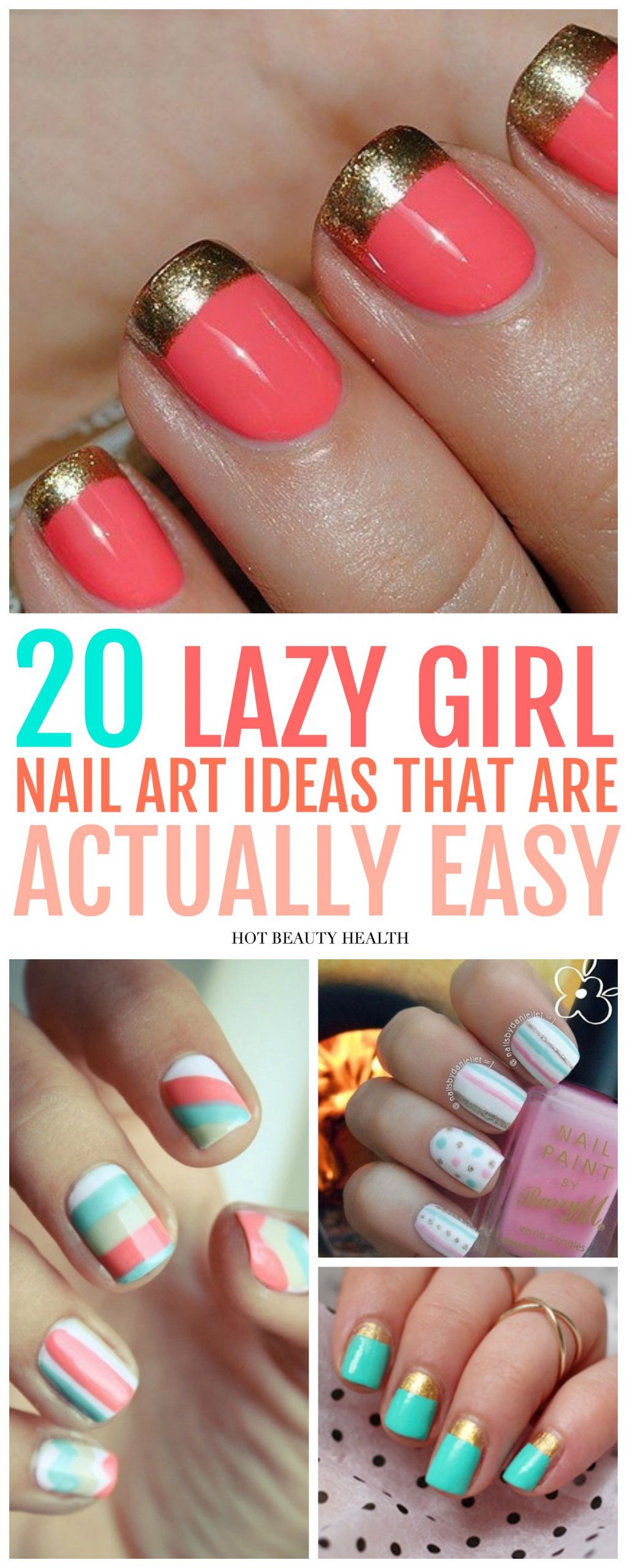 Simple Nail Art Designs
 20 Simple Nail Designs for Beginners Hot Beauty Health