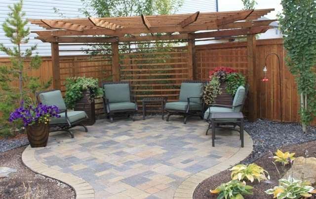 Terrace Landscape Fence
 Slat style fence by Spring Meadows Patio Calgary by