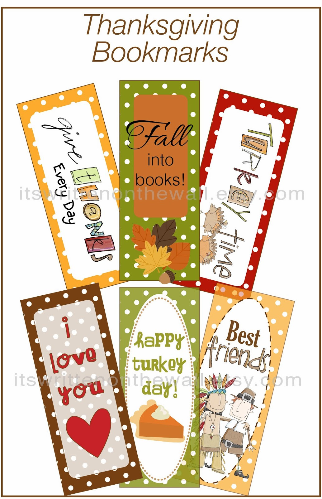 Thanksgiving Gifts For Kids
 It s Written on the Wall See Our Thanksgiving Bookmarks
