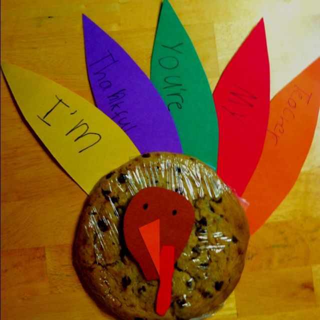 Thanksgiving Gifts For Kids
 Thanksgiving Craft from the heart Turkey Cookie The