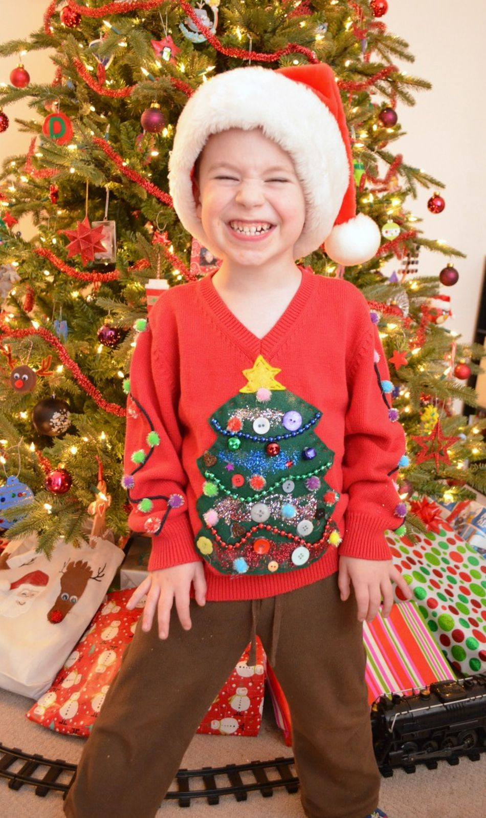 Toddler Ugly Christmas Sweater DIY
 15 DIY Ugly Christmas Sweater Ideas for Adults and Kids