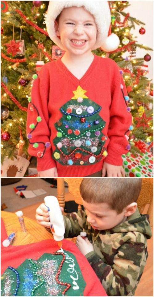 Toddler Ugly Christmas Sweater DIY
 15 Fun Ugly Christmas Sweaters You Can Easily DIY DIY