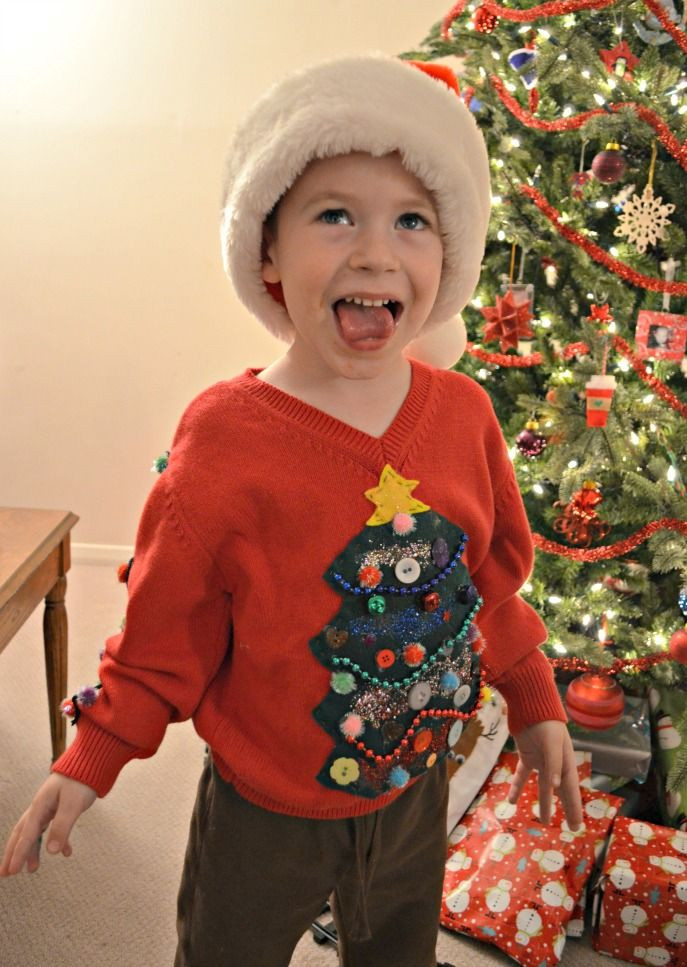 Toddler Ugly Christmas Sweater DIY
 DIY Ugly Sweater Ugly sweaters Pinterest