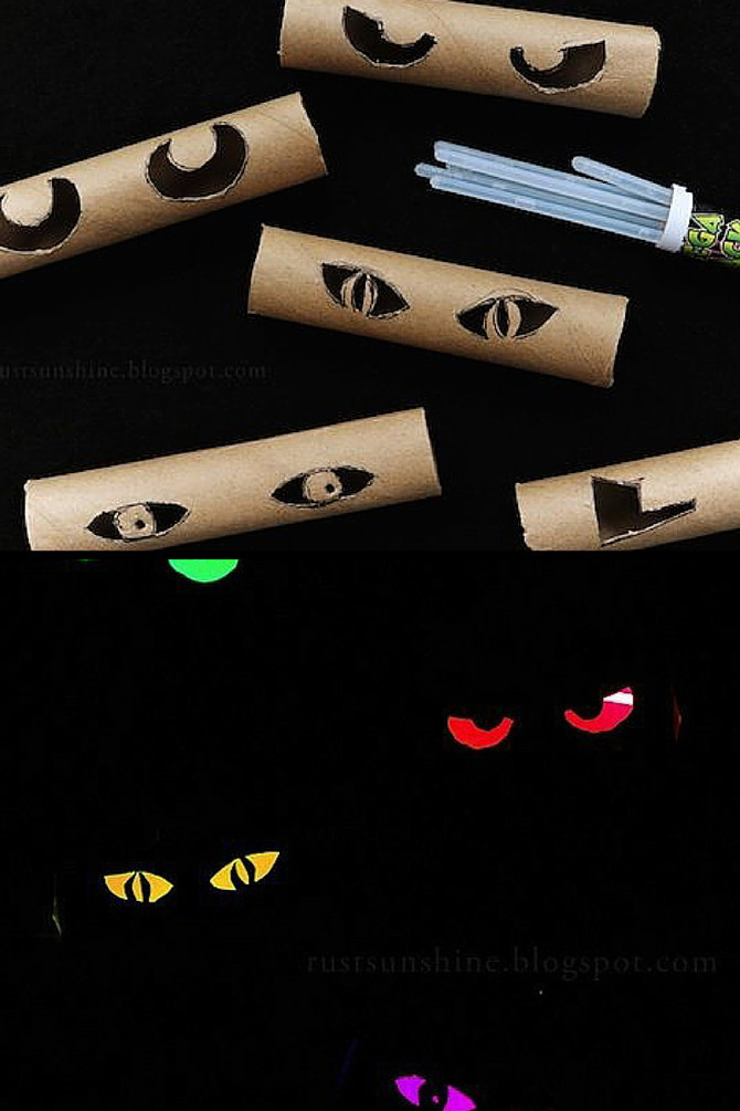 Toilet Paper Halloween Eyes
 13 Creepy Ways to Decorate Your Home for Halloween The