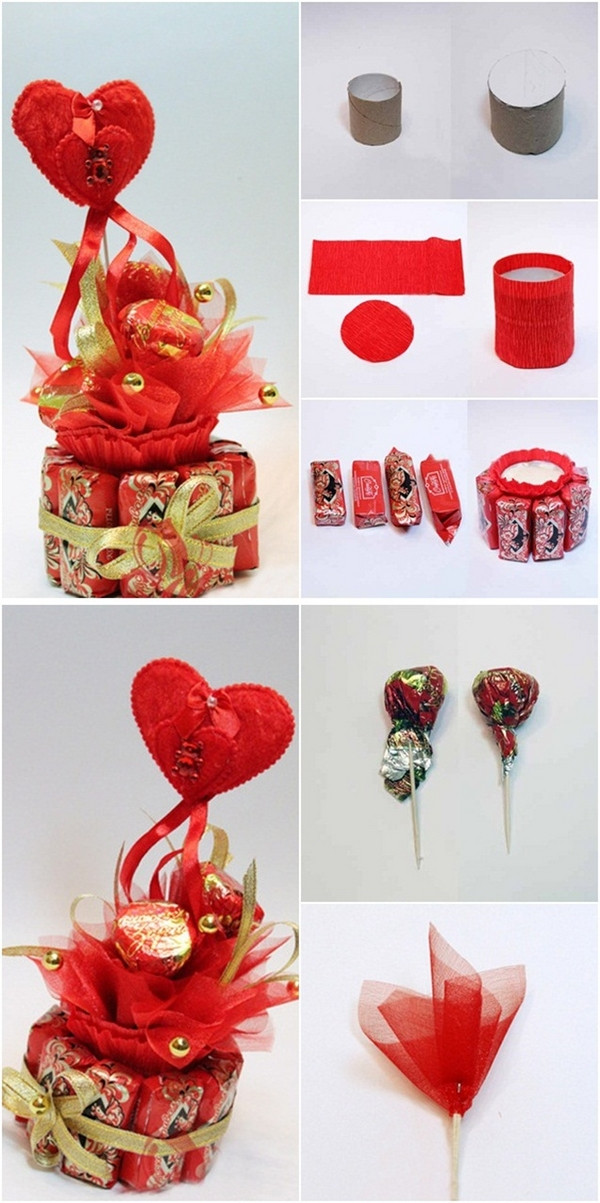 Valentines Candy Gift Ideas
 DIY Valentine s Day t idea Make heart shaped