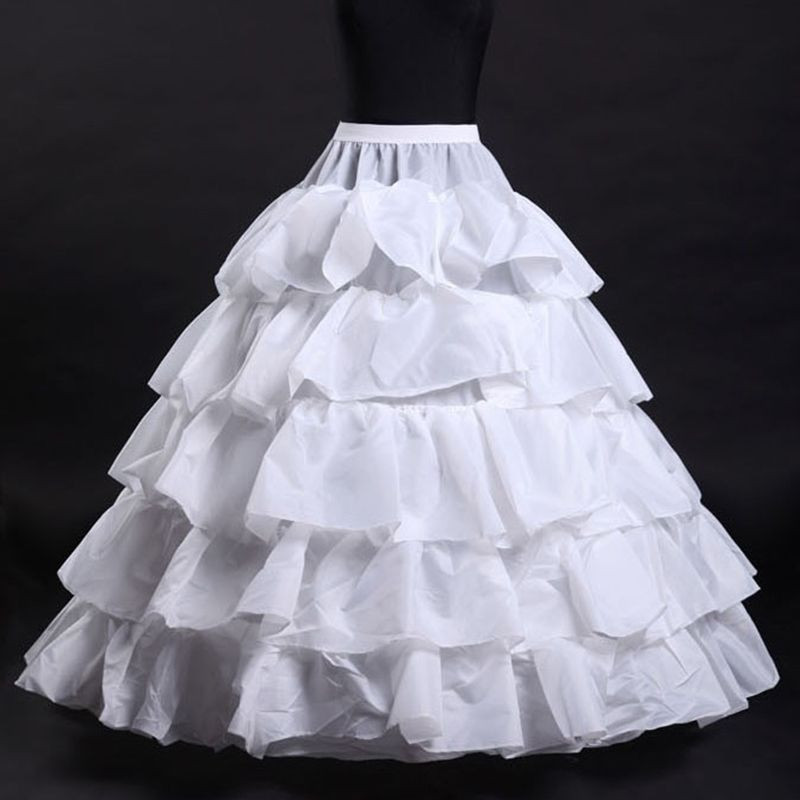 Wedding Dress Petticoat
 Newest Bridal Petticoat 4 Hoop Ruffle Crinoline Underskirt