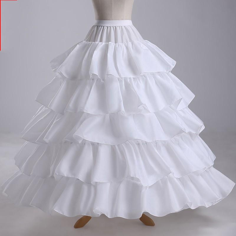 Wedding Dress Petticoat
 White 5 Layers A Line Bridal Petticoat For Wedding Dress