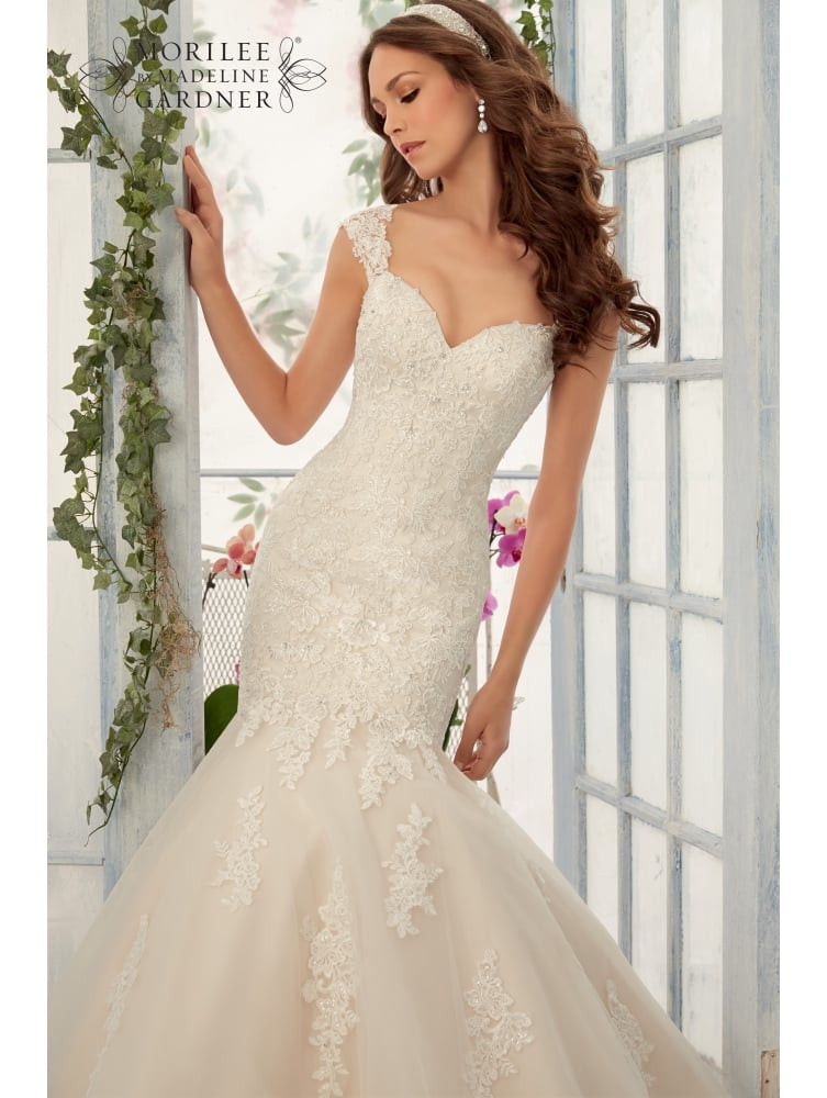 Wedding Dresses Mermaid Style
 Mori Lee 5407 Mermaid Style Lace Wedding Dress Ivory