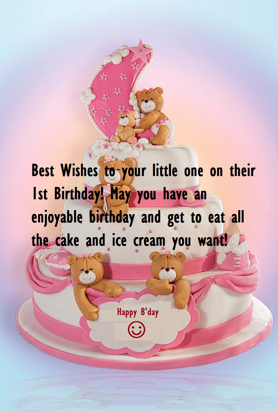 1 Year Old Birthday Wishes
 Cute Birthday Cake Wishes For Baby e Year Old