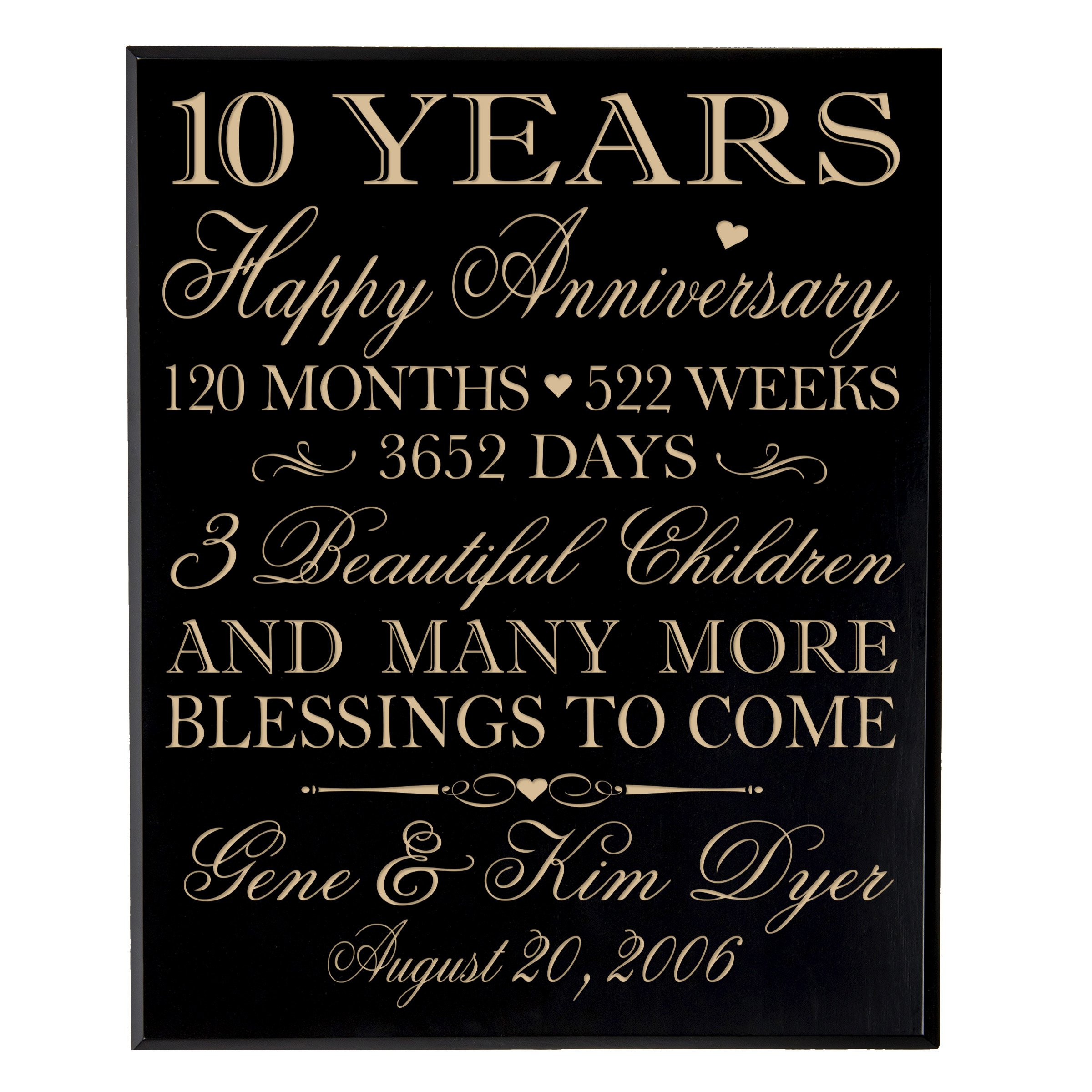 10Th Anniversary Gift Ideas For Her
 Buy Personalized 10 year Anniversary wedding Gifts Ideas