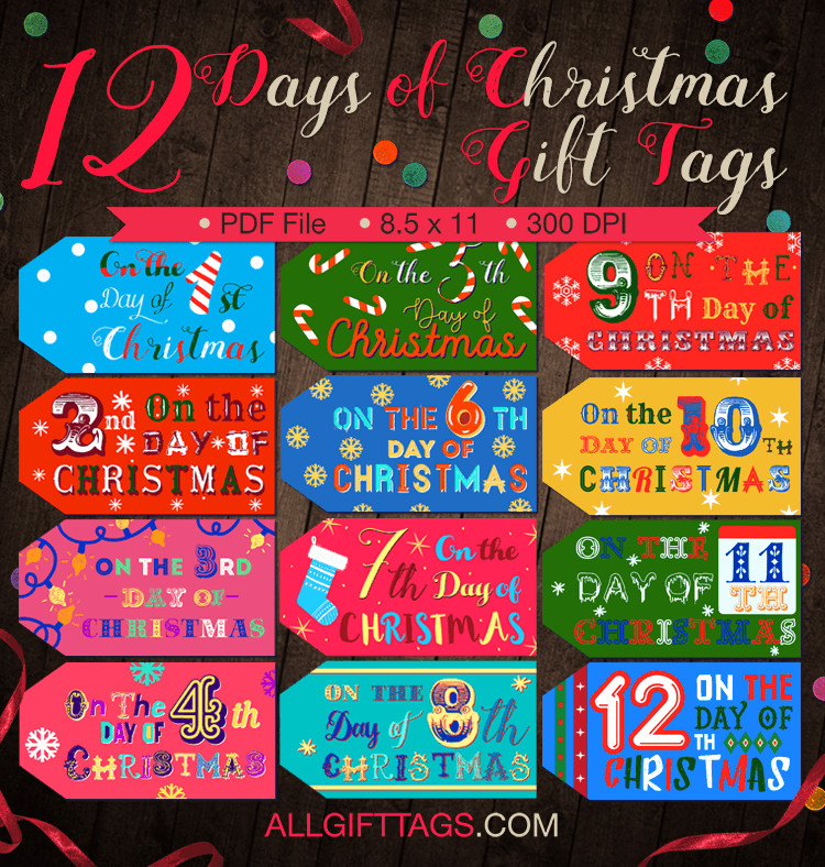 12 Days Of Christmas Gifts For Kids
 12 Days of Christmas Gift Tags