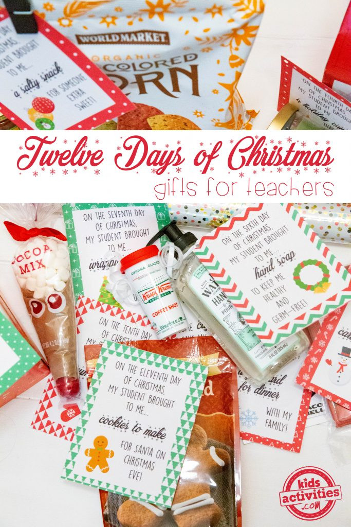 12 Days Of Christmas Gifts For Kids
 12 Days of Christmas Gifts for Teachers
