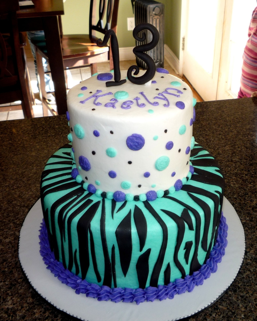 13 Birthday Cakes
 Zebra Cake For 13Th Birthday CakeCentral