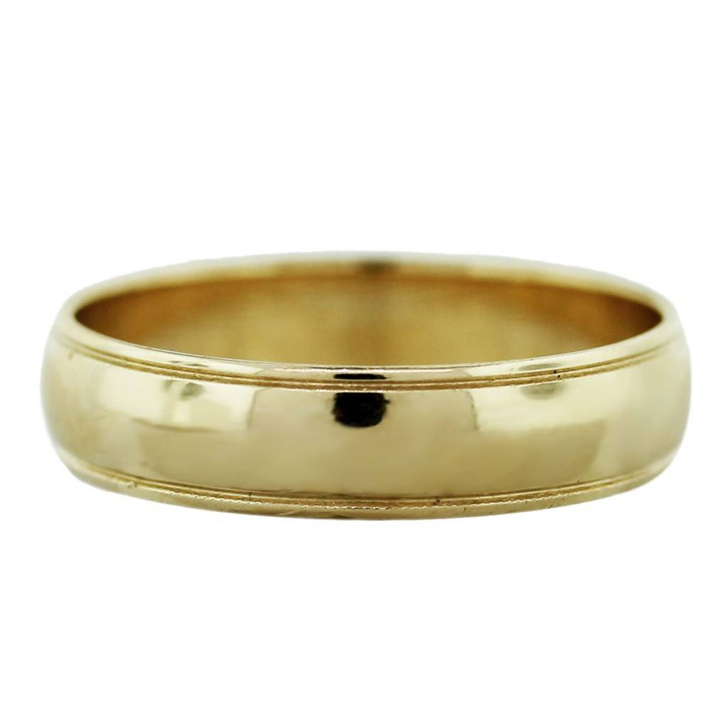 14k Gold Mens Wedding Band
 14k Yellow Gold Mens Wedding Band Ring Boca Raton