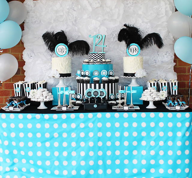 14th Birthday Party Ideas
 Amanda s Parties To Go Monogram Birthday Party Madison