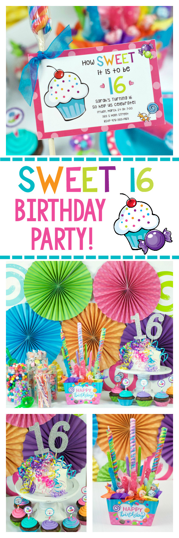 16 Birthday Party Ideas
 Sweet 16 Birthday Party Ideas Throw a Candy Themed Party