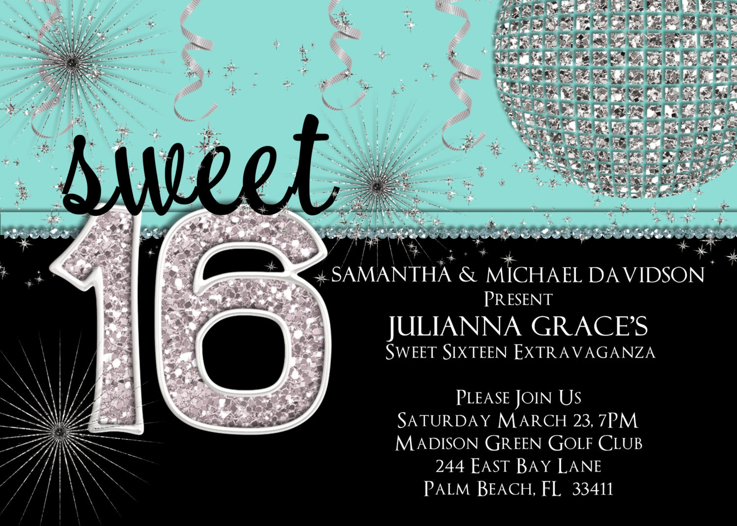 16th Birthday Invitations
 Sweet 16th Birthday Invitations Templates Free