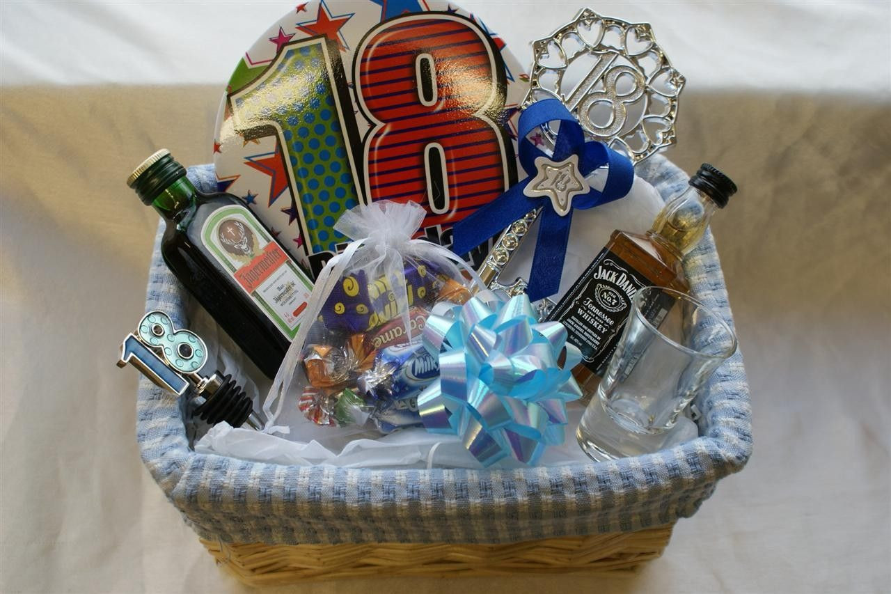 18Th Birthday Gift Ideas For Brother
 Personalised 18th Birthday Gift Basket for Boys