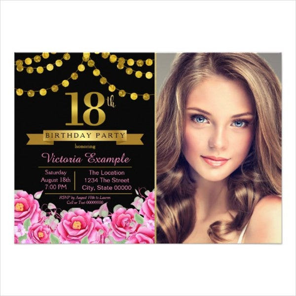 18th Birthday Party Invitations
 41 Birthday Invitation Designs PSD AI