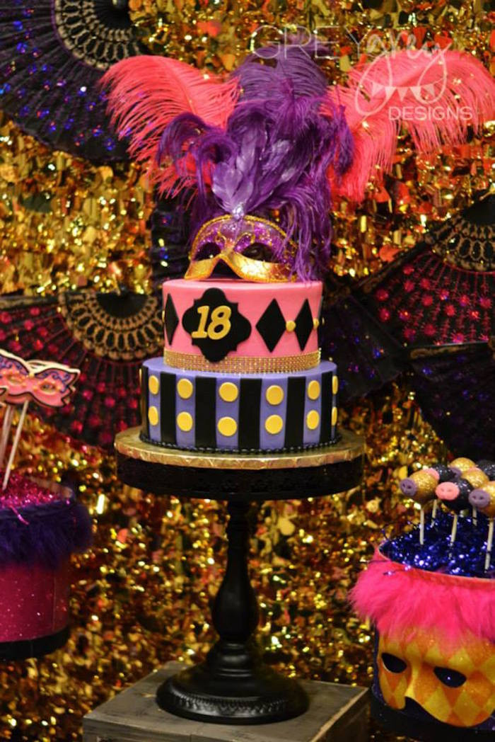 18th Birthday Party Supplies
 Kara s Party Ideas Masquerade 18th Birthday Party via Kara