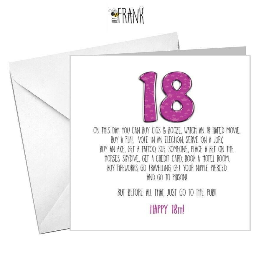 18th Birthday Quotes Funny
 Funny alternative banter 18th BIRTHDAY card son daughter