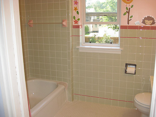 1940S Bathroom Tile
 Amanda s delightful mint and pink bathroom design using