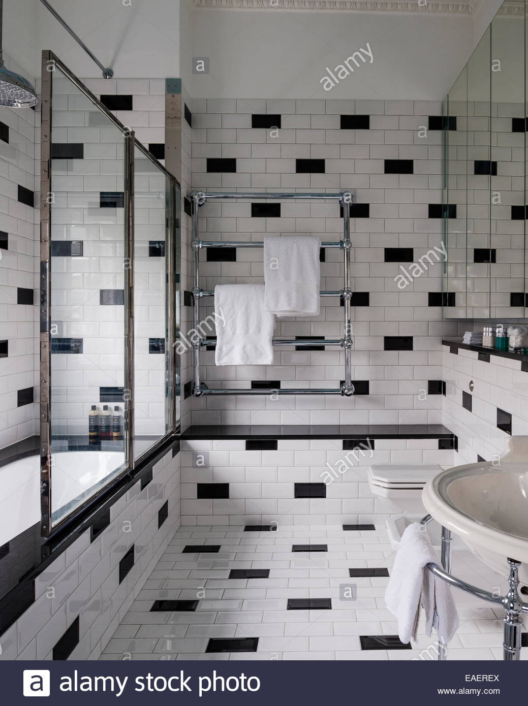 1940S Bathroom Tile
 1940 s style bathroom from Drummonds with black and white