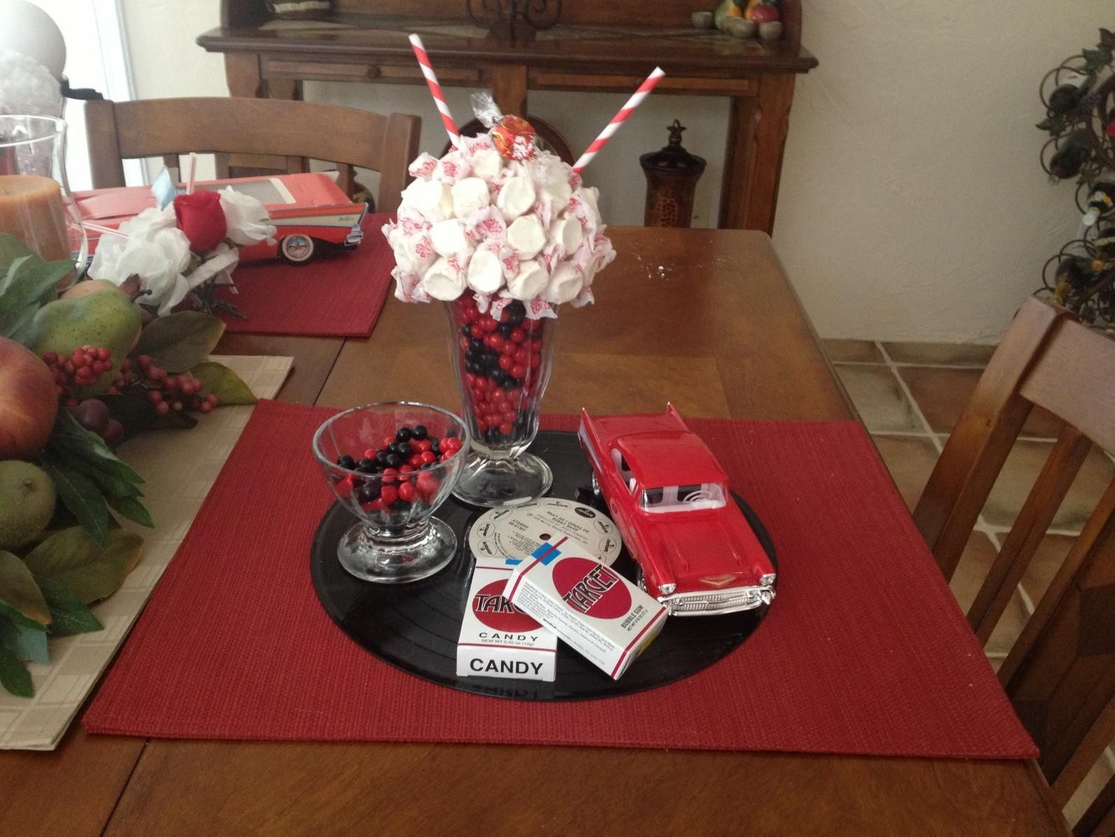 1950s Wedding Theme
 1950 s Centerpiece created by my Mom