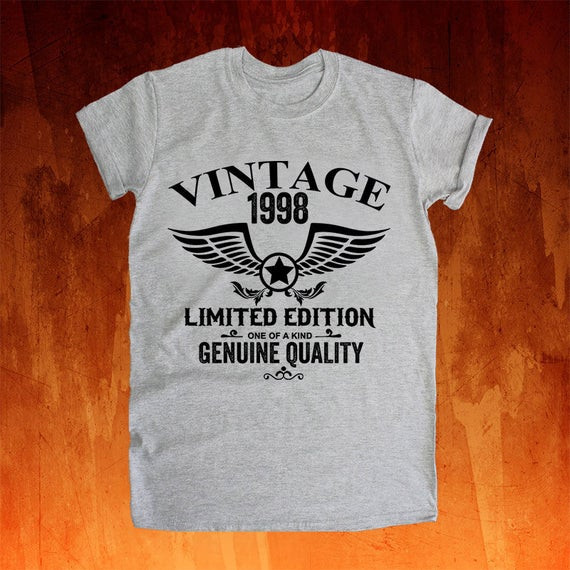 19Th Birthday Gift Ideas For Guys
 19th birthday t Vintage e of a Kind 1998 19th