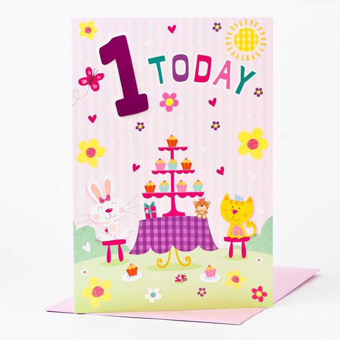 1st Birthday Card
 Giant 1st Birthday Card 1 Today ly 99p