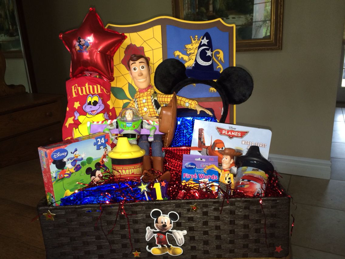 1St Birthday Gift Basket Ideas
 Disney Baby s First Birthday basket With images