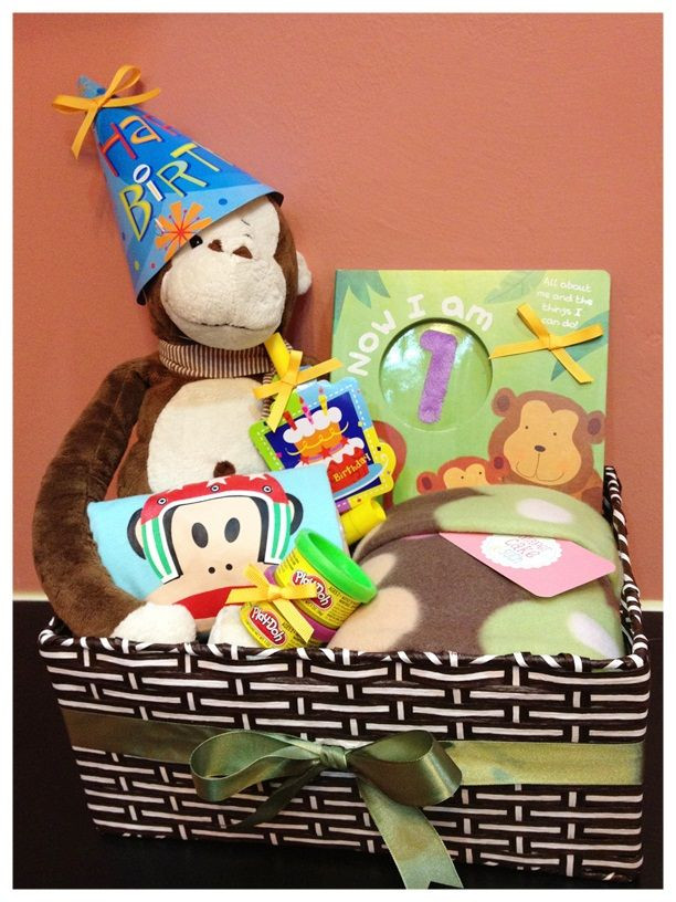 1St Birthday Gift Basket Ideas
 A t basket for a boy s first birthday