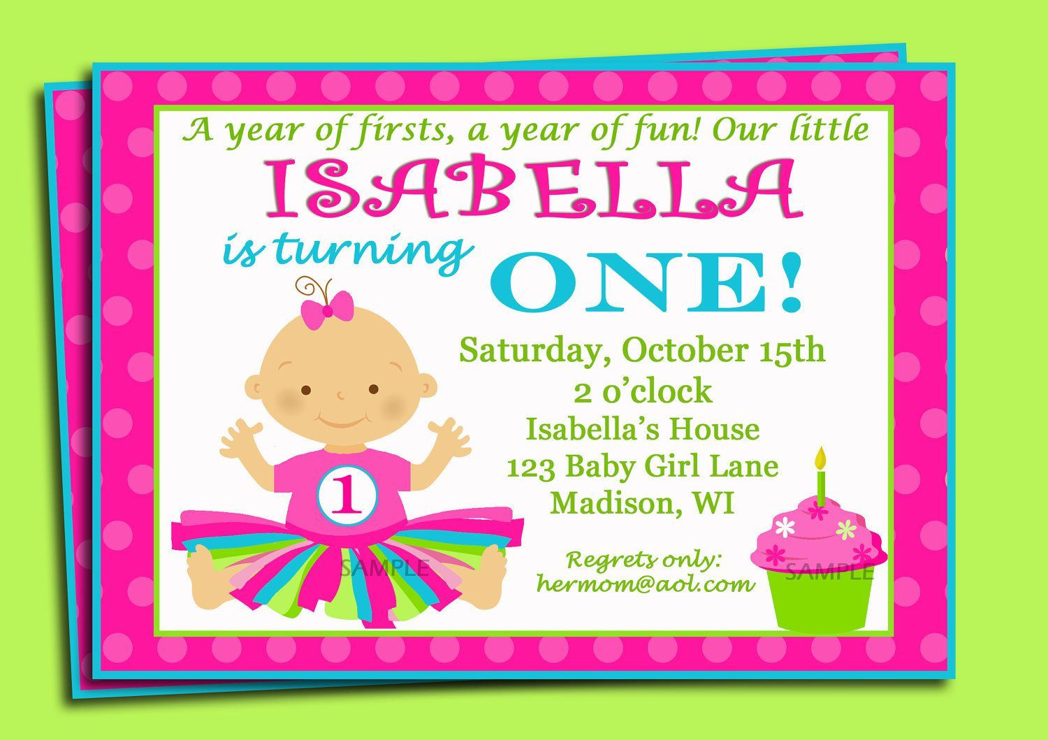 1st Birthday Invitation Wording Samples
 First Birthday Invitation Wording