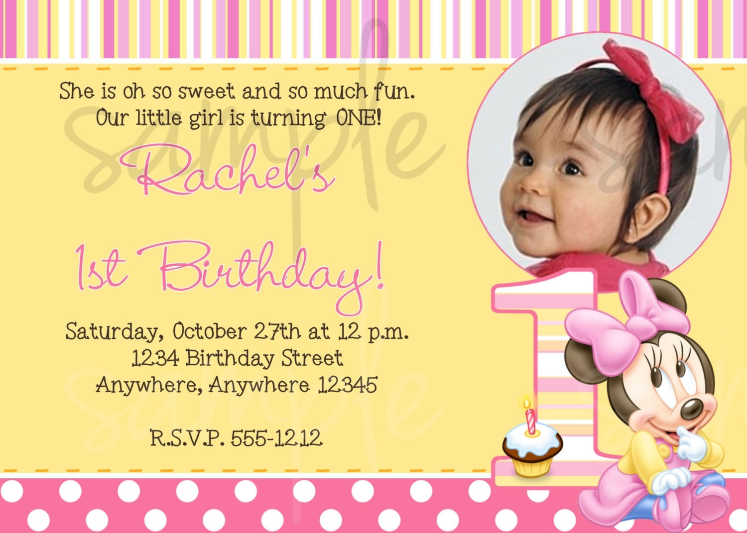 1st Birthday Invitation Wording Samples
 1St Birthday Invitation Letter