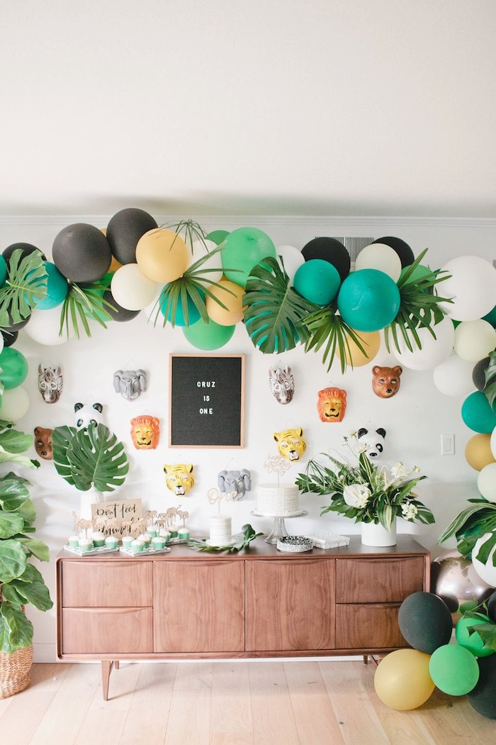 1st Birthday Party Decorations
 Kara s Party Ideas Jungle 1st Birthday Party