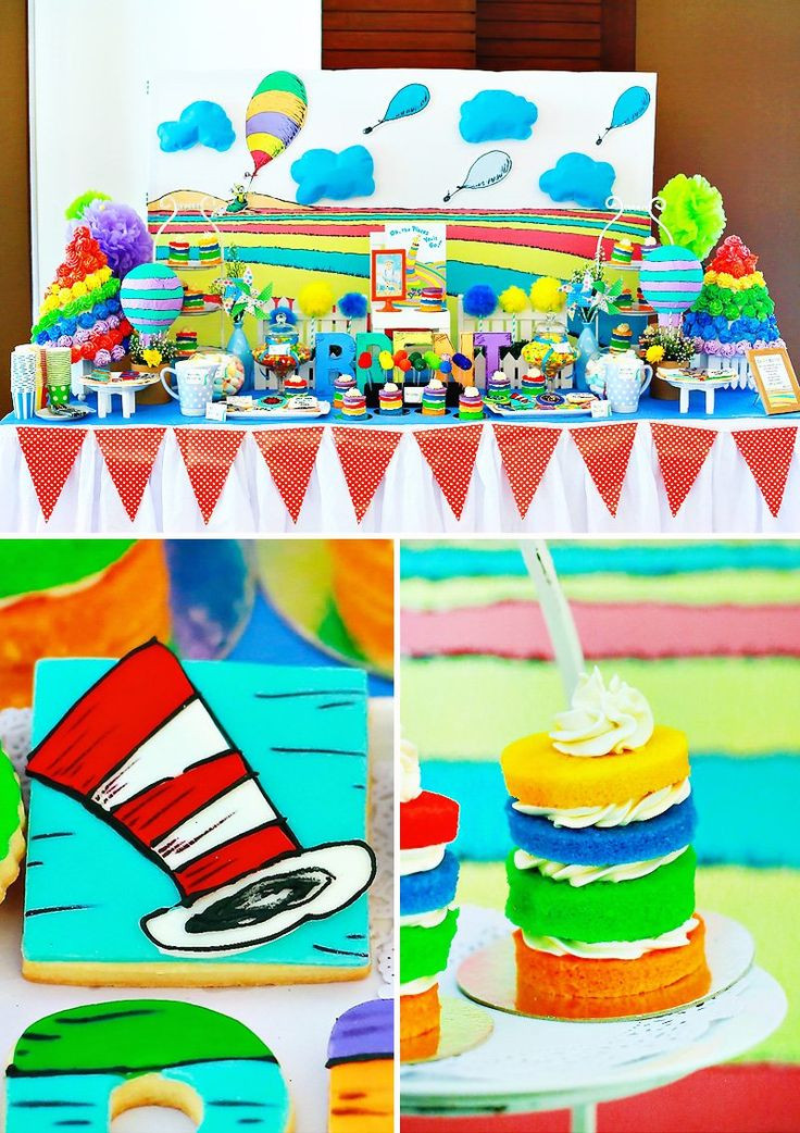 1st Birthday Party Places
 Playful "Oh the Places You ll Go" First Birthday Party