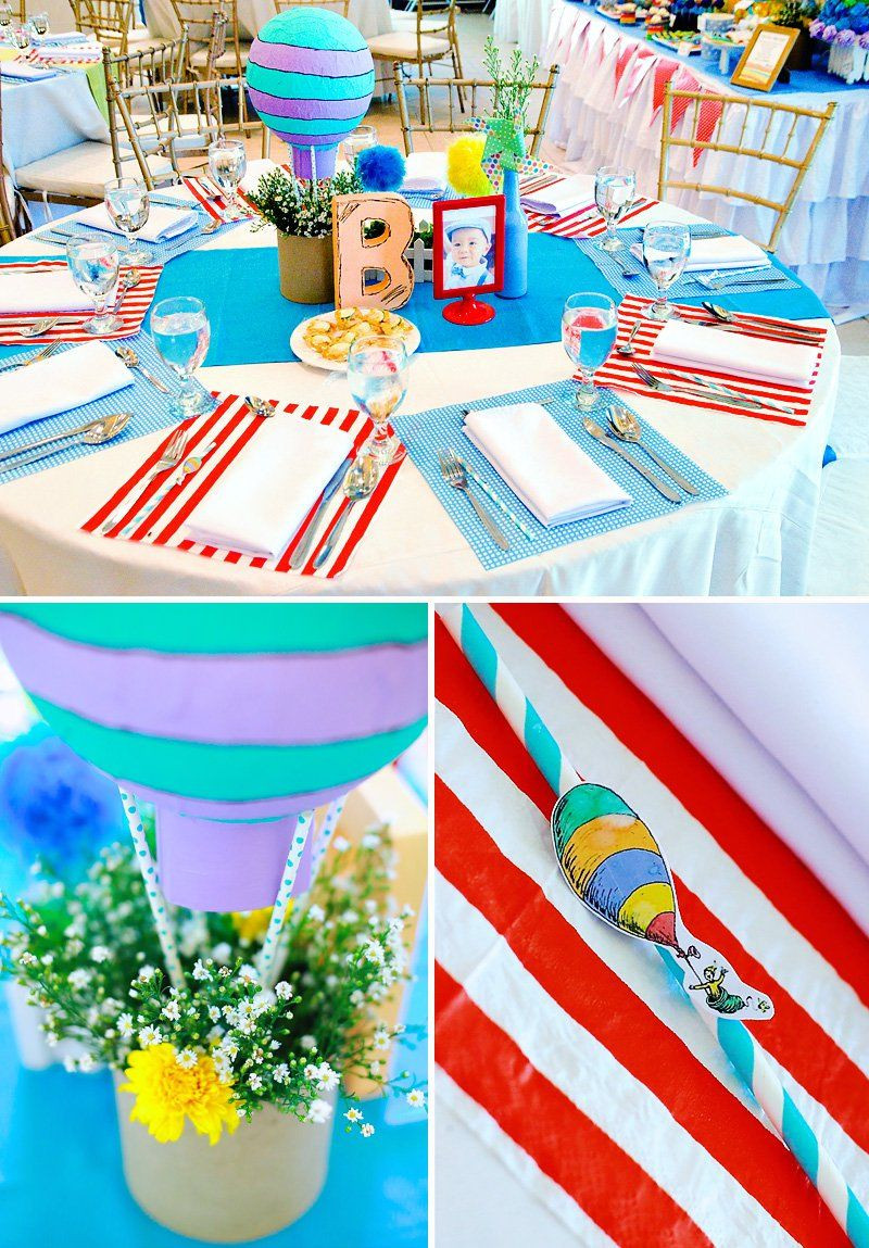 1st Birthday Party Places
 Playful "Oh the Places You ll Go" First Birthday Party