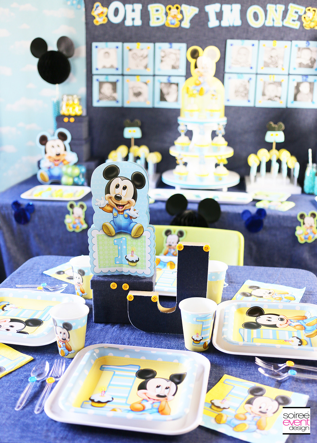 1st Birthday Party Supplies
 Mickey Mouse First Birthday Party Ideas Soiree Event Design