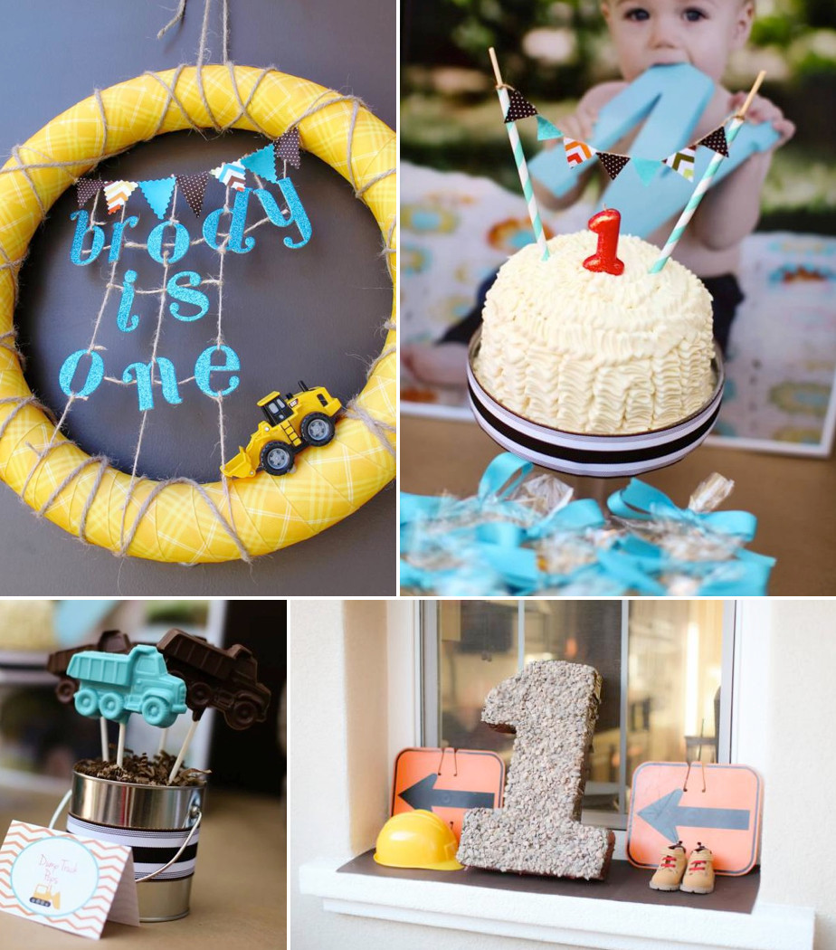 1st Birthday Party Supplies For Boys
 Kara s Party Ideas Construction Truck Themed 1st Birthday