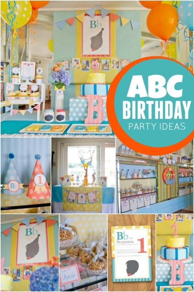 1st Birthday Party Supplies For Boys
 ABC Themed 1st Birthday Party