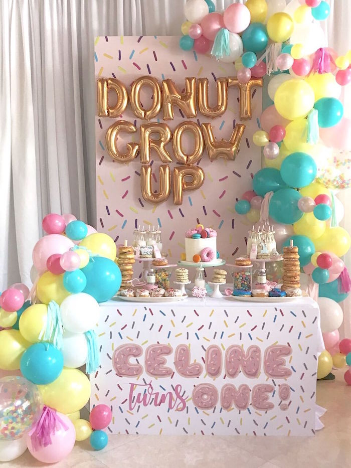 1st Birthday Party Supplies
 Kara s Party Ideas "Donut" Grow Up 1st Birthday Party