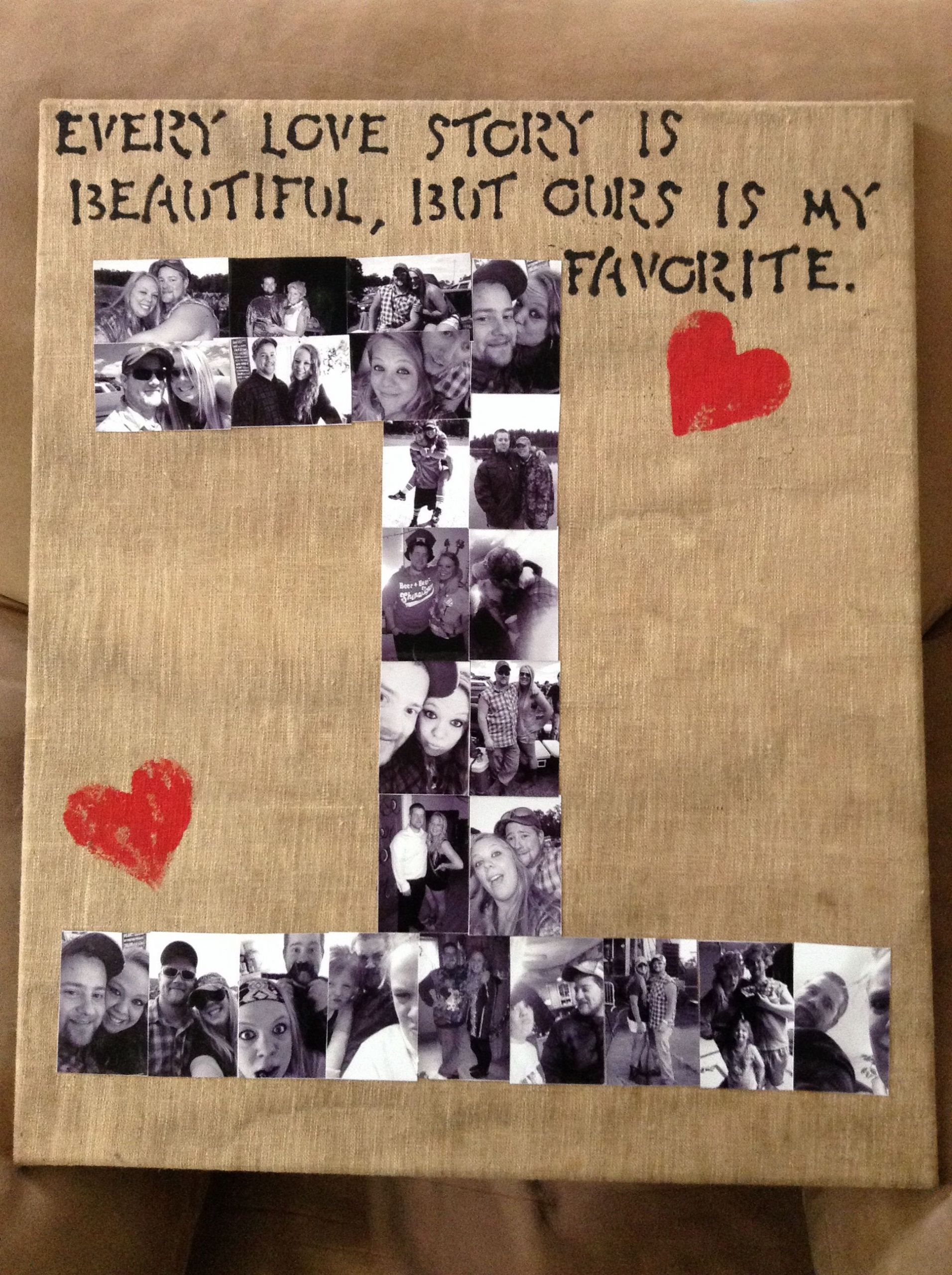 1St Year Anniversary Gift Ideas For Him
 e year anniversary t I made for my boyfriend I took