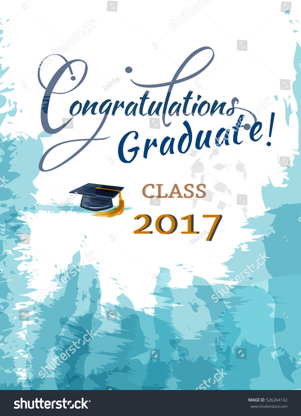 2017 Graduation Quotes
 Congratulations Graduate Class 2017 Stock Vector
