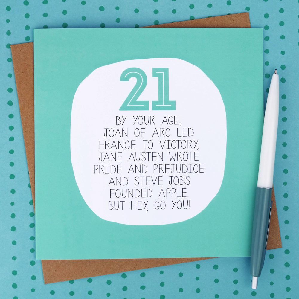 21 Birthday Quotes Funny
 21st Birthday Card Funny birthday cards funny 21st card