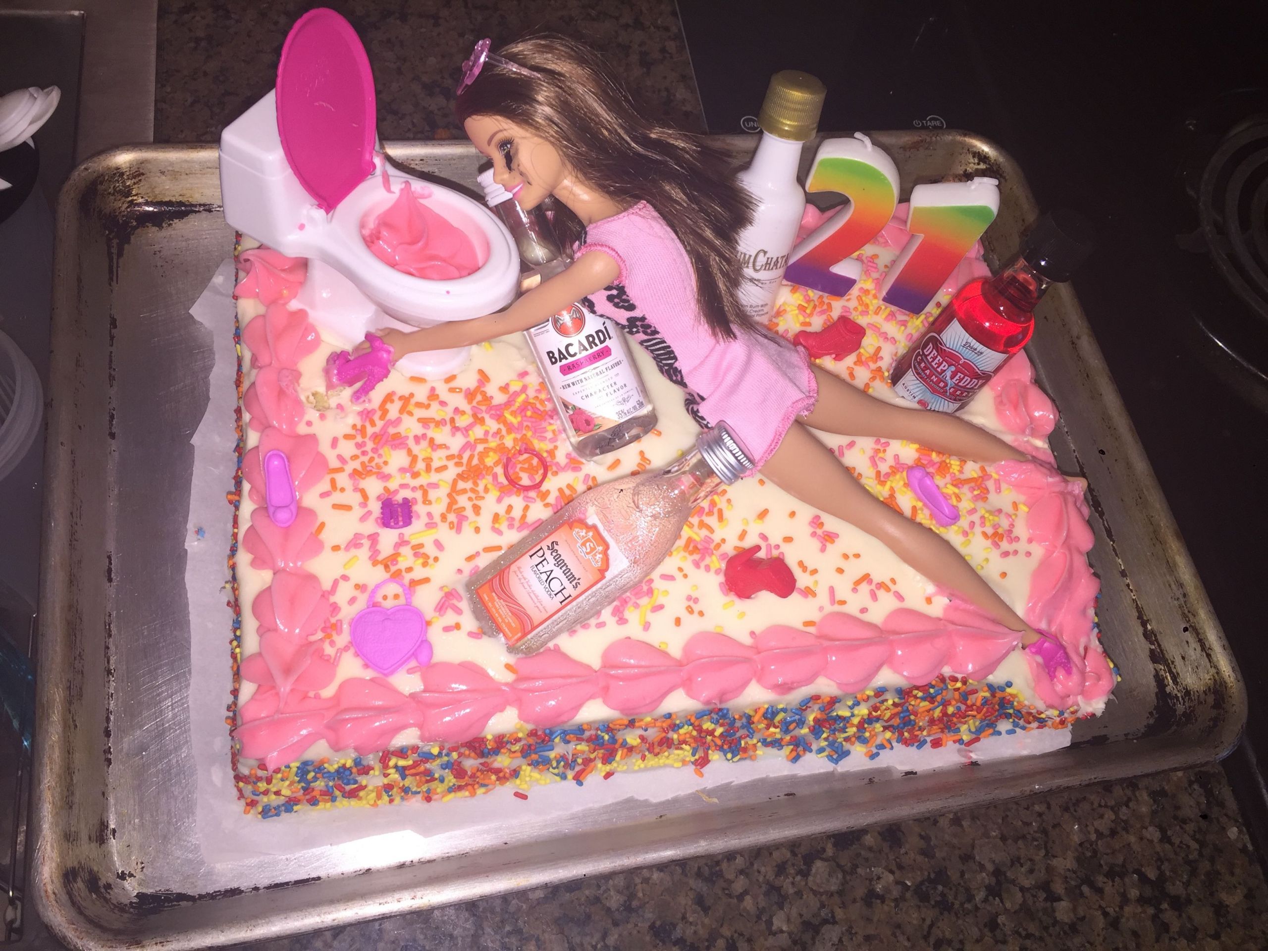 21st Birthday Cake Barbie
 Pin on Food