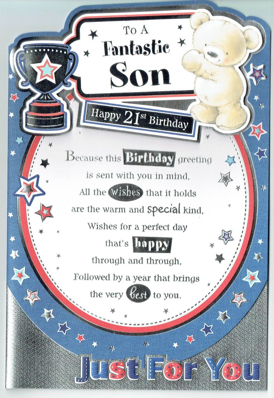 21St Birthday Gift Ideas For Son
 Son 21st Birthday Card To A Fantastic Son With Sentiment