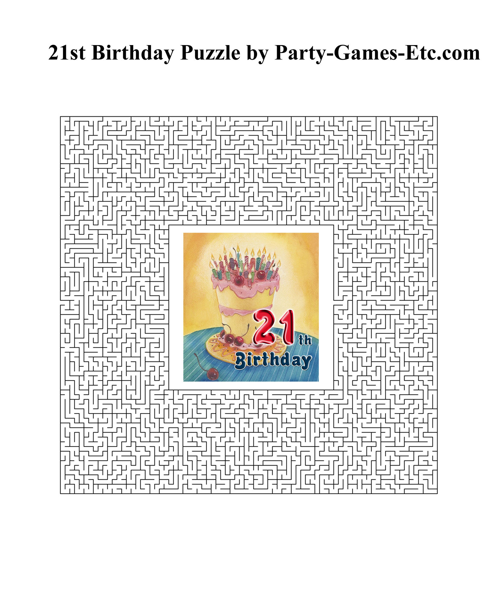 21st Birthday Party Games
 21st Birthday Party Games Free Printable Games and