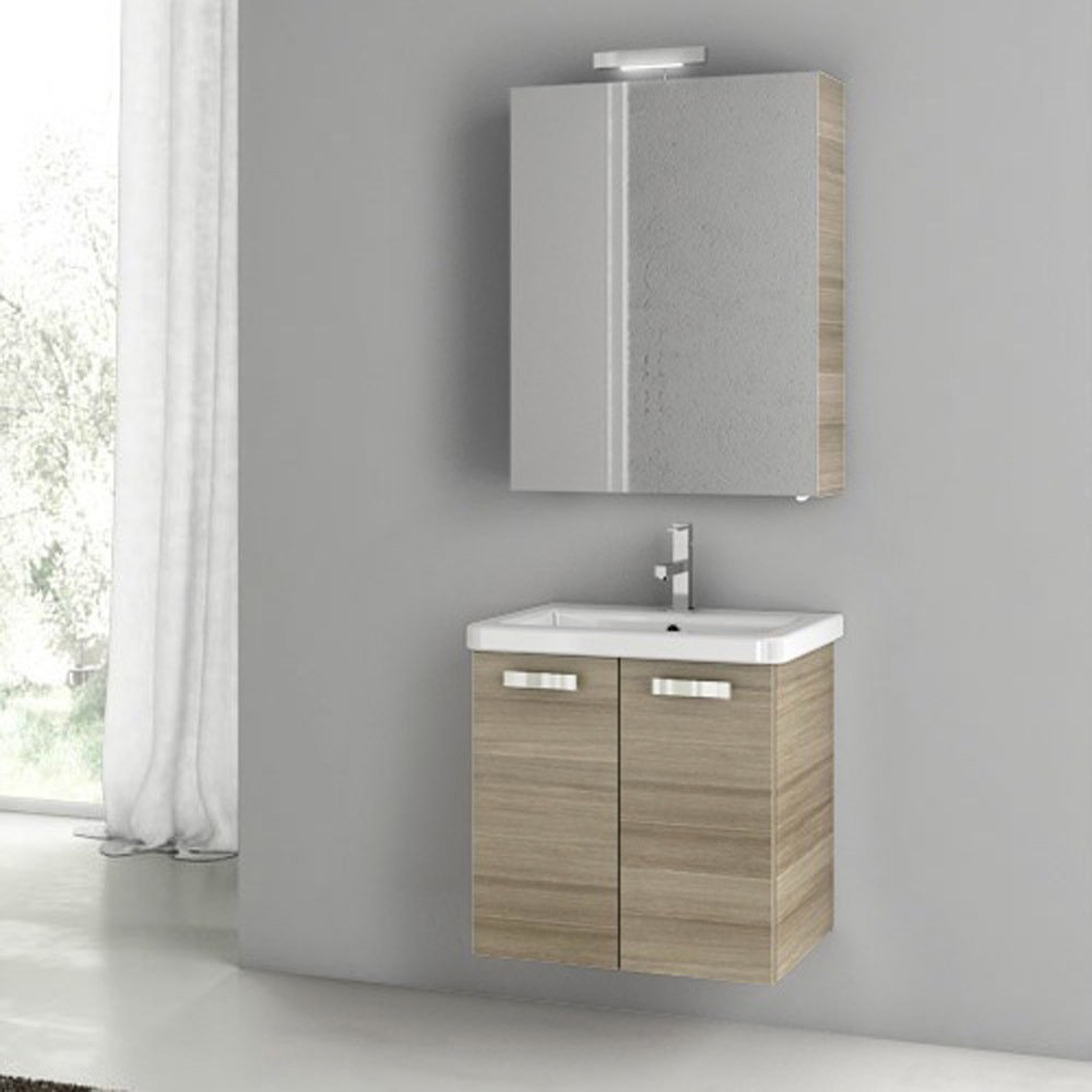 22 Inch Wide Bathroom Vanity
 Modern 22 inch City Play Vanity Set with Ceramic Sink