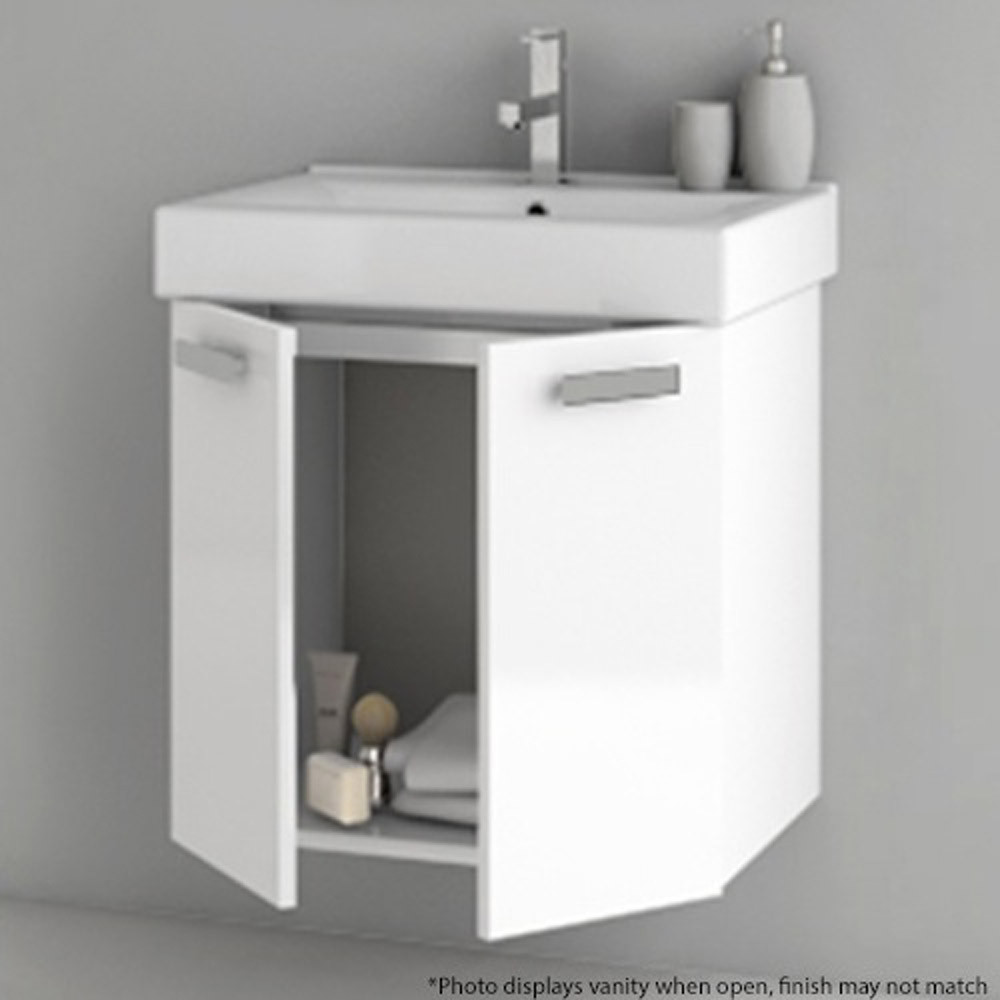 22 Inch Wide Bathroom Vanity
 Modern 22 inch Cubical Vanity Set with Storage Cabinet